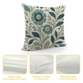 thumbnail image 4 of COMIO Blue Floral Block Print Pillow Covers Light Blue Green Chinoiserie Flowers Birds Monsoon Decorative Pillows Outdoor Farmhouse Cushion Case Pillowcase for Sofa Bed Room Decor, 4 of 5