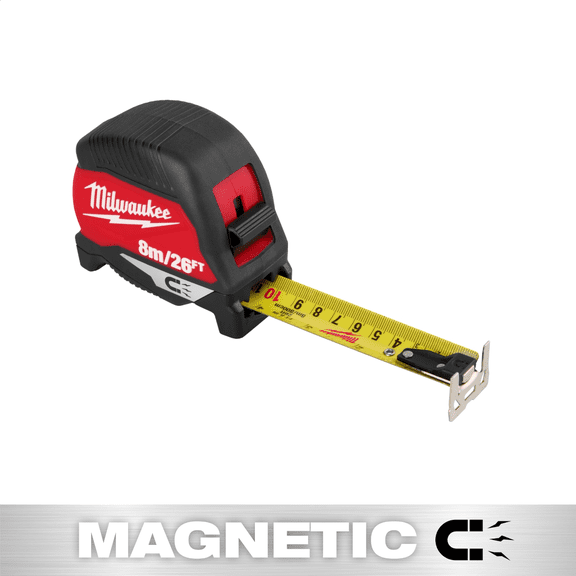 Milwaukee Tool 8m/26ft Magnetic Tape Measure