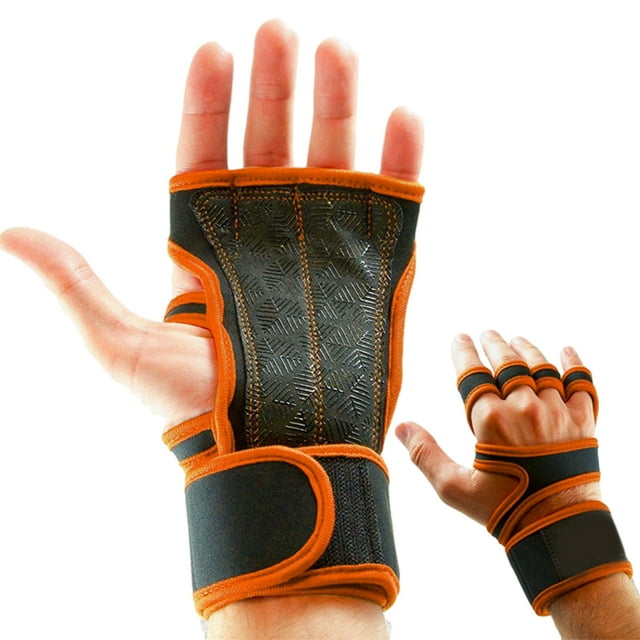 Thinsony 2 Pcs/set Gants de Musculation Durables pour Gym Gants de Gym Confortables Légers Orange m 1Set