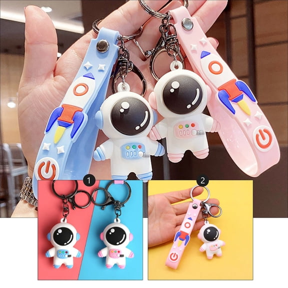 KALLORY  Astronaut Charm Key Keychain Portable Space Lover Gift