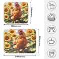 thumbnail image 2 of Ryvnso Chicken Sunflower Dish Drying Mat for Kitchen Countertop 18x24 Large Dish Pad Drainer Rack Dish Sink Mats, 2 of 7