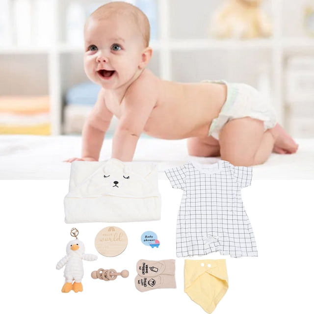 Regalos De Baby Shower, Calcetines, Baberos Divertidos, Sonajero De , Juguete, Cesta De Para Recién Nacido, Todos Los Días