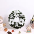 thumbnail image 3 of Christmas 11.8Inch Small Christmas Wreath for Front Door Artificial Greenery Spruce Wreath with 3 & Glittering Xmas Ornaments Holiday Home Wall丨Silver, 3 of 6