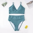 thumbnail image 3 of "Gubotare Bikinis For Women Push Up Cute Underwire Cutout Halter Bikini Swimsuit Set Women Criss Cross Bathing Suit 2 Piece,Mint Green 4XL", 3 of 5