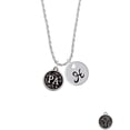 thumbnail image 2 of Delight Jewelry Silvertone Medical Assistant Caduceus Seal - PA Silvertone Script Initial Disc - H - Charm Necklace, 20"+3", 2 of 4