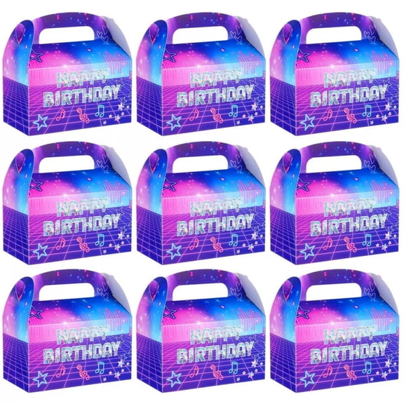 12 Pack Gable Treat Boxes, Paper Gift Goodie Boxes for Party Supplies.