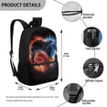 thumbnail image 4 of Uorisanigo Flaming Dinosaur Backpacks for School 17 inch Fits Preschool Elementary Kindergarten Boys and Girls Schoolbag Fashion Accessory for School, Camps and Travel, 4 of 6