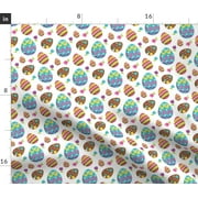 Easter Eggs Happy Colorful Spring Holiday Egg Fabric Printed by Spoonflower BTY