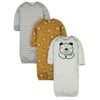 Gerber Baby Boy Gowns, 3-Pack, 0/6 Months