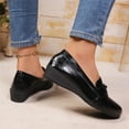 thumbnail image 6 of Eltusu Women Loafer Flat Shoes, Breathable Bow No Slip Round Toe Dress Shoes Black Size 6.5, 6 of 7