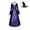 Purple, variant on AnuYalue Adult Witch Costume Women Gothic Vampire Halloween Party Cosplay Dress with Hat