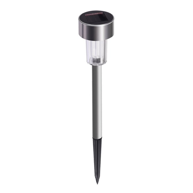 facefd 1pc Stainless Steel Solar LED Lawn Lamp IP44 Level Outdoor Garden Pathway Landscape Lamp