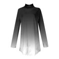 thumbnail image 3 of Birdeem Womens off Shoulder Sleeves Long Sleeve Printed High Neck Top T-Shirt, 3 of 12