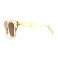 thumbnail image 6 of Womens Classy Thick Temple Plastic Horned Cat Eye Fashion Sunglasses Yellow - Brown, 6 of 7