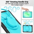 thumbnail image 5 of FJLBDE Case for Samsung Galaxy Tab A11+ Plus 11 Inch 2025/A9+ Plus 2023 with 360 Rotating Stand, Shoulder Strap, Heavy Duty Shockproof Cover, Sky Blue, 5 of 7