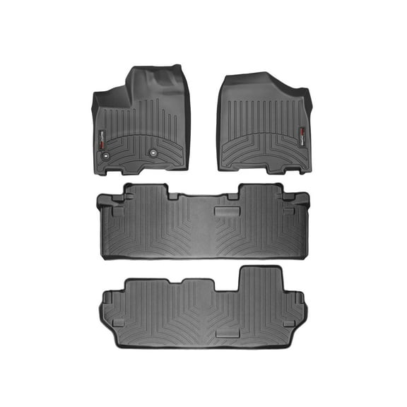 WeatherTech Custom Fit FloorLiners compatible with 2013-2020 Toyota Sienna - Complete Set (1st, 2nd, & 3rd Row), Black