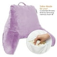 thumbnail image 2 of Reading Pillow, Petite Back Pillow, Backrest Pillows for Bed with Arms, Shredded Memory Foam Back Pillows for Sitting in Bed, Small Back Support Pillow for Kids & Teens, Lavender Purple, 2 of 6