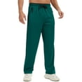thumbnail image 4 of Tyhengta Mens Pants Athletic Open Bottom Running Pants Mesh Mens Sweatpants with Pockets Green/Black 2XL, 4 of 8