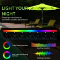 thumbnail image 3 of Scafild | 7.5ft Outdoor Patio Umbrella with Solar Lights, Outdoor Market Umbrella with Colorful LED Lights and Tilt and Crank - Apple Green, 3 of 10