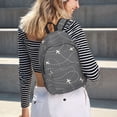 thumbnail image 2 of Easygd Airplane Routes Around The World Canvas Backpack: Stylish, Lightweight, and Versatile with Large Capacity and Adjustable Straps –, 2 of 7