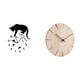 thumbnail image 1 of Reloj de pared colgante silencioso con forma de gato, con movimiento analógico silencioso que no hace y madera maciza, diseño creativo para sal, 1 of 8