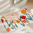 thumbnail image 3 of Cute Floral Bath Mats for Bathroom Floor, Flower Rug Non-Slip Soft Plush Washable Pink Preppy Rug for Tub Shower Bedroom 17""x27"", Medium, 3 of 6