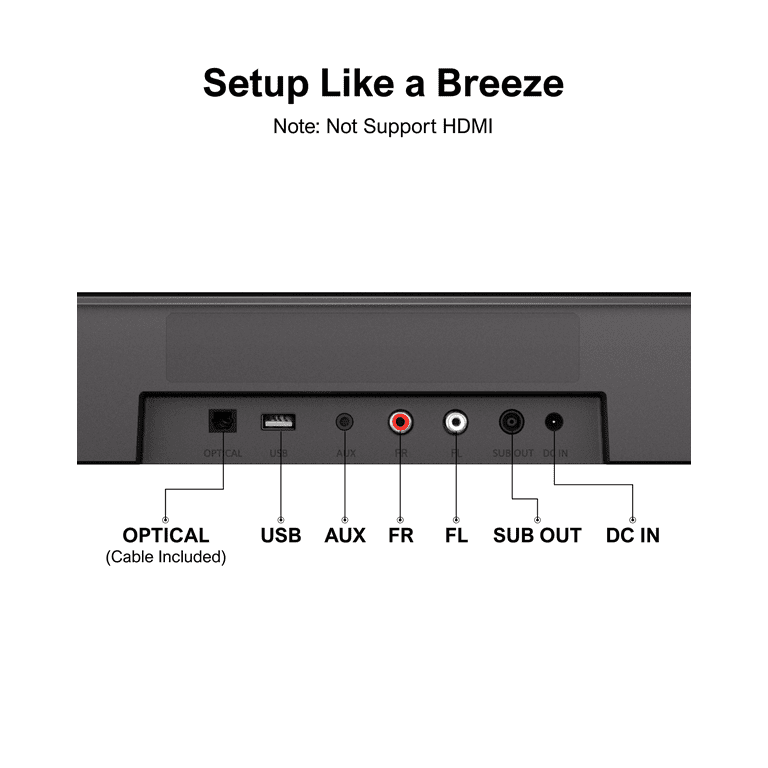 Ultimea 7.1ch Virtual Surround Soundbar, 330W Sound Bar with
