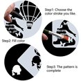 thumbnail image 4 of Large Hot Air Balloon Stencils 12x12 Inch Butterfly Stencil Reusable Template Decoration for Painting on Wood Wall Scrapbook Card Floor and Tile Drawing, 4 of 9
