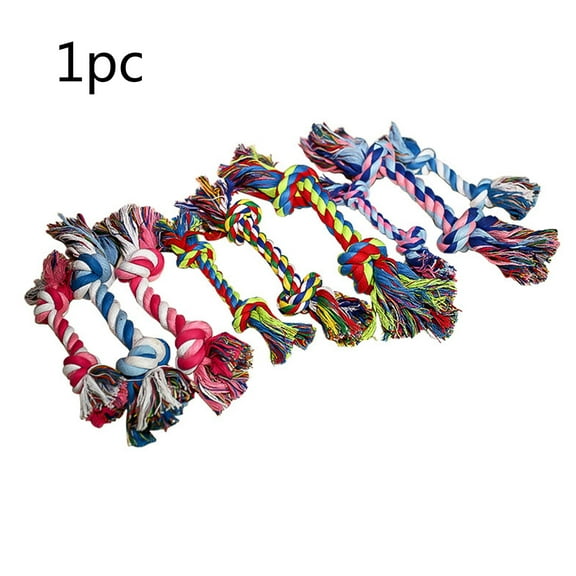 Dog Rope for Aggressive Chewers Bright Colors Nearly Indestructible Chew Toy for Small Medium Breed Dogs 7In Length
