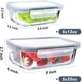 thumbnail image 2 of 10 paquetes de recipientes de vidrio para almacenar alimentos con tapas, recipientes de vidrio para preparar comidas, recipientes herméticos para el almuerzo, aptos para congelador y microondas, 2 of 6