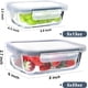 thumbnail image 2 of 10 paquetes de recipientes de vidrio para almacenar alimentos con tapas, recipientes de vidrio para preparar comidas, recipientes herméticos para el almuerzo, aptos para congelador y microondas, 2 of 6