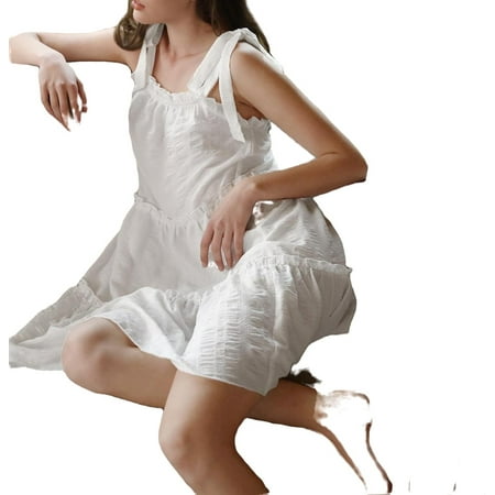 

Cute Straps Slip Dress Sleeveless White Womens Nightgowns & Sleepshirts (Women s)