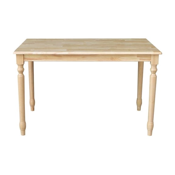International Concepts 30" X 48" Solid Wood Top Dining Table with a Natural Finish