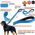thumbnail image 2 of Correa para perros Primal Pet Gear, doble asa, nailon, 1,8 m, azul, 2 of 9