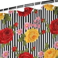 thumbnail image 3 of Pioneer Flower Floral Print Pattern Shower Curtain 72"x72", Bathroom Decorative Shower Curtain Set with 12 Hooks, Waterproof Washable, 3 of 6