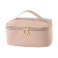 thumbnail image 3 of Bolsa de cosméticos ligera con asa, estuche de almacenamiento portátil para viajes de negocios Rosa, 3 of 8