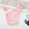 thumbnail image 4 of 2pcs Absorbent Hand Towel Set Chenille Microfiber Soft Kitcken Wash Towel with Rope Hanging, Cute Cartoon Rabbit Head Coral Fleece Water Absorbent Hand Towel Scarf, 4 of 8