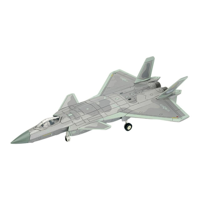 Kit de construcción de modelo de avión a escala 1:72, colección de cazas J-20 de 5.ª generación, ensamblaje DIY, modelo de avión de decoración de mesa