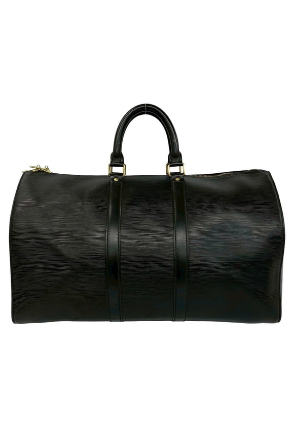 Pre-Owned LOUIS VUITTON Vintage Keepall 45 Epi Leather Boston Bag Travel Black Noir 19482