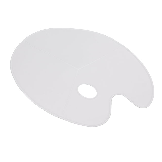 Paleta de pintura gruesa con bordes grandes y brillantes, fácil de limpiar, material de tablero de densidad blanca, bandeja para mezclar acuarela para artistas