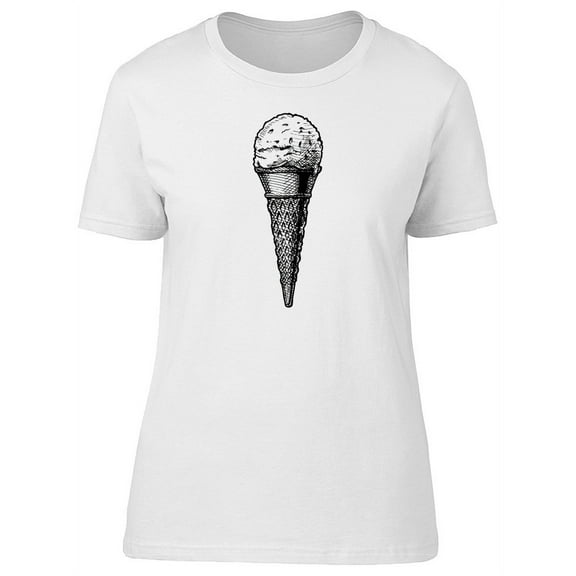 Cool Vintage Ice Cream Cone T-Shirt Women -Image by Shutterstock, Female Small