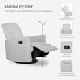 thumbnail image 6 of Evolur Raleigh Nursery Glider Recliner and Rocking Chair in Gray, 360° Swivel Motion, Multiple Recline Positions, Easy to Clean, FSC and Greenguard Gold Certified, 6 of 9