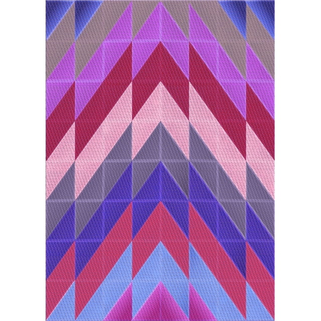 Ahgly Company Machine Washable Indoor Rectangle Transitional Medium Violet Red Pink Area Rugs, 4' x 6'