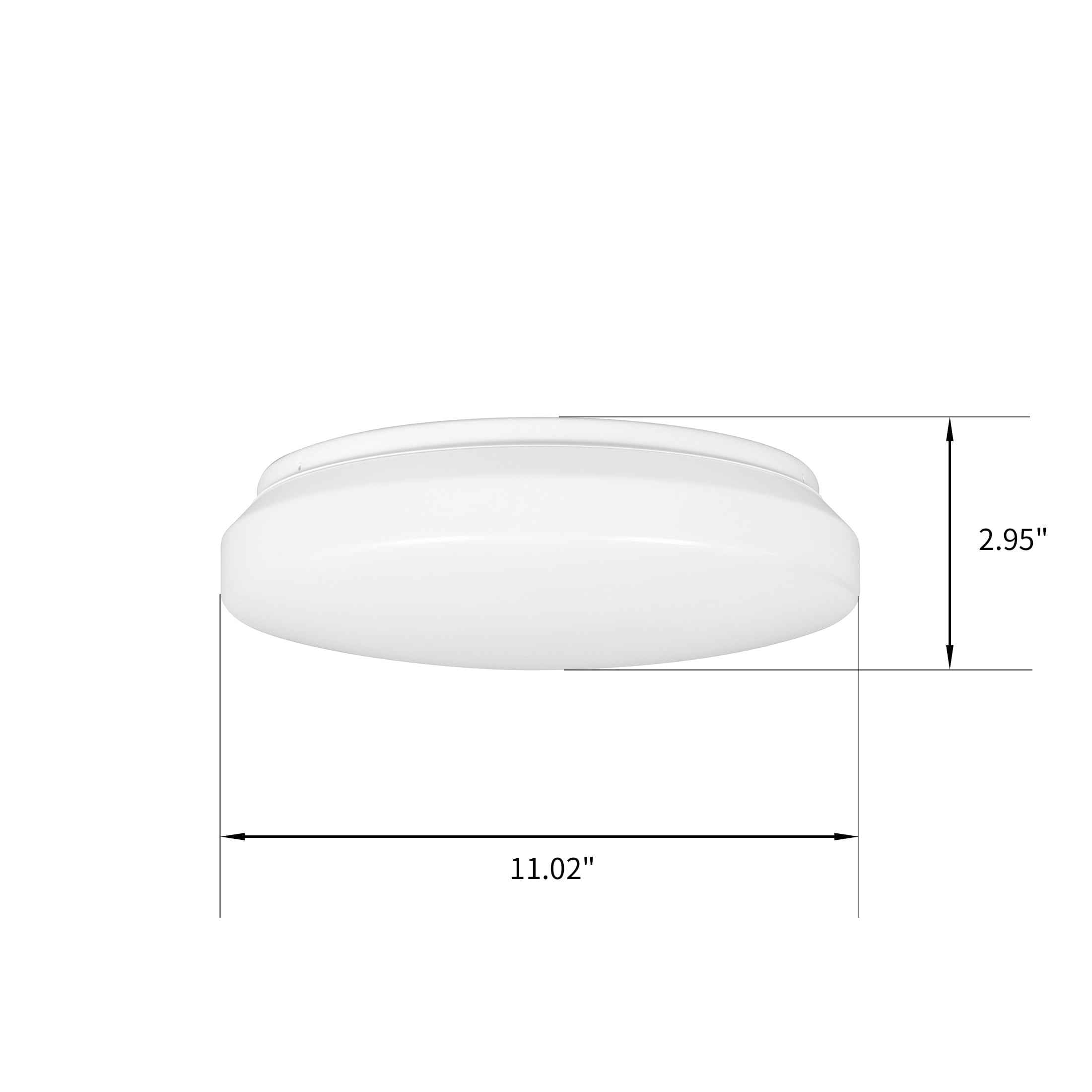 Mainstays 11in 1100lm White Slim Integrated LED Flush Mount Lights 3 Selectable CCT