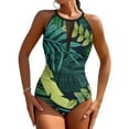 thumbnail image 2 of Tropical Jungle Swimsuit Flowers Art Push Up Swimwear One Piece Surfing Bathing Suit Swimsuits Sexy Printed Beachwear Large Size, 2 of 7