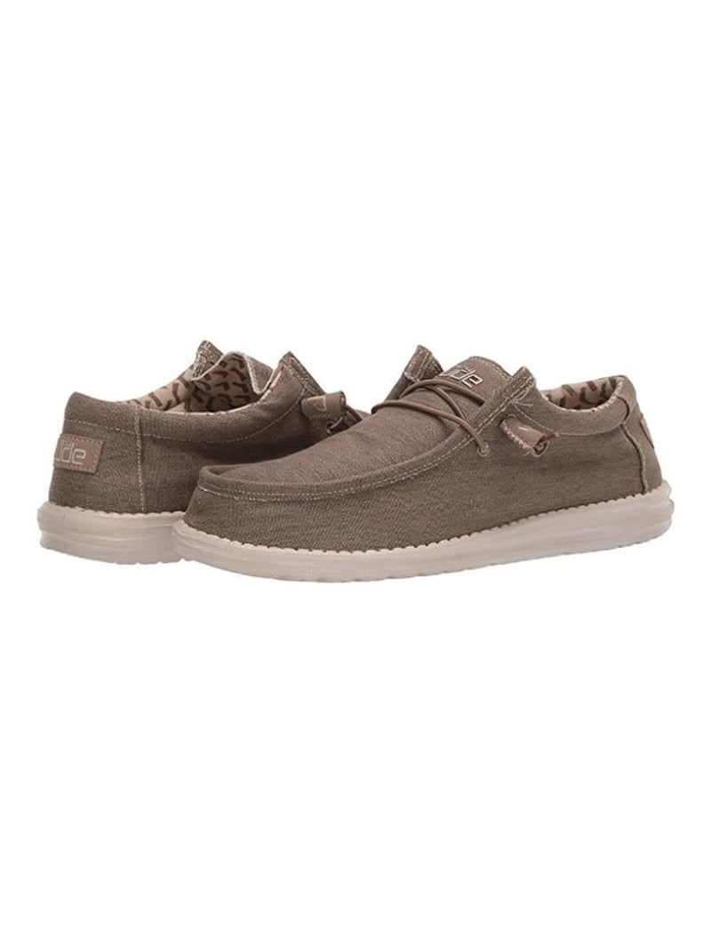 hey dude boris eco tobacco Hey Dude Men's Walley Stretch Loafer Shoes Lightweight Comfortable Tobacco  Brown Size 10