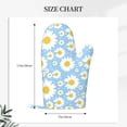 thumbnail image 2 of Cauagu Daisies Flowers Print Oven Mitts 2 Piece Set,BBQ Gloves Grilling Gloves Kitchen Silicone Oven Gloves Heat Resistant Oven Mitts for Barbecue Cooking & Baking, 2 of 6