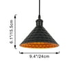 thumbnail image 4 of Kiven 1-Light Plug in Pendant Light,Industrial Hanging Light with 15FT Cord, Remote Control, Dimmable Ceiling Pendant Light Black Finish Gold Inner, 4 of 7