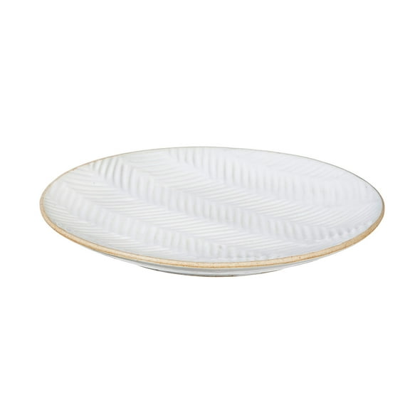 Evergreen Ceramic Debossed Salad Plate Picket Porcelain