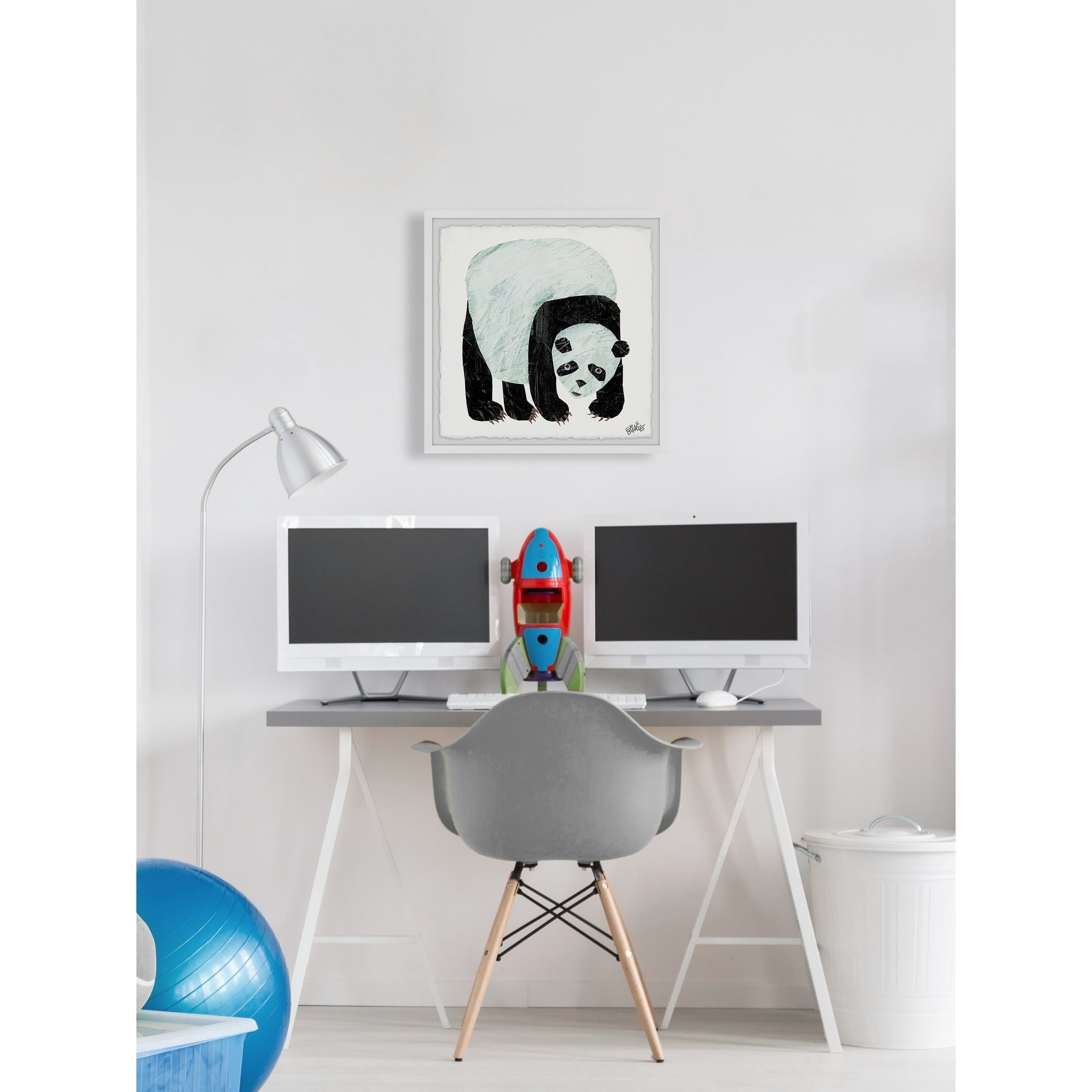 Marmont Hill Panda Bear By Eric Carle Framed Wall Art, 12.00" x 1.50"